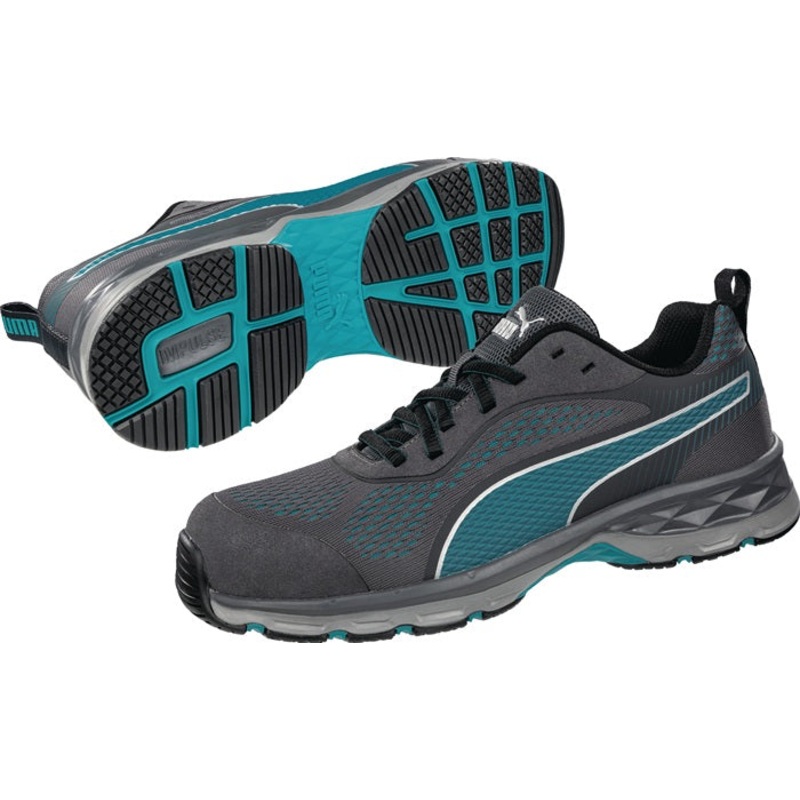 Zapatos de seguridad PUMA para mujer FUSE KNIT Talla 42 gris/azul (4300700826)
