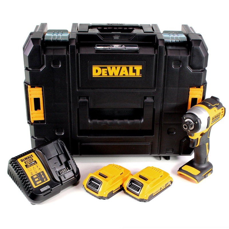 Atornillador de impacto inalmbrico DeWalt DCF 809 D2T 18 V Li-Ion sin escobillas en caja T-STAK + 2 bateras de 2,0 Ah + cargador