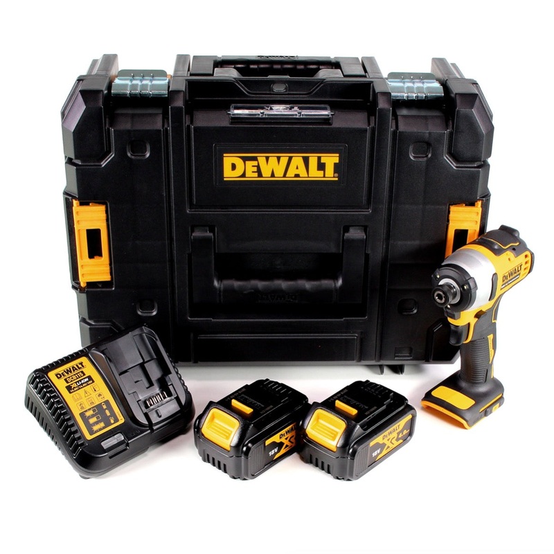 Atornillador de impacto inalmbrico DeWalt DCF 809 M2T 18 V Li-Ion sin escobillas en caja T-STAK + 2 bateras de 4,0 Ah + cargador
