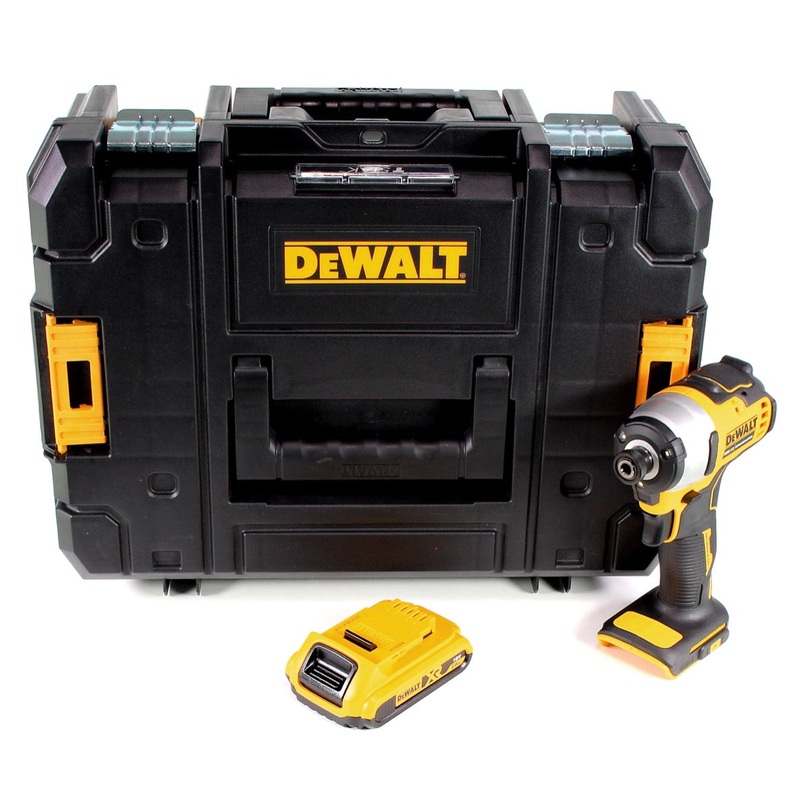 Atornillador de impacto inalmbrico DeWalt DCF 809 NT 18 V Li-Ion sin escobillas en caja T-STAK + 1 batera de 2,0 Ah - sin cargador