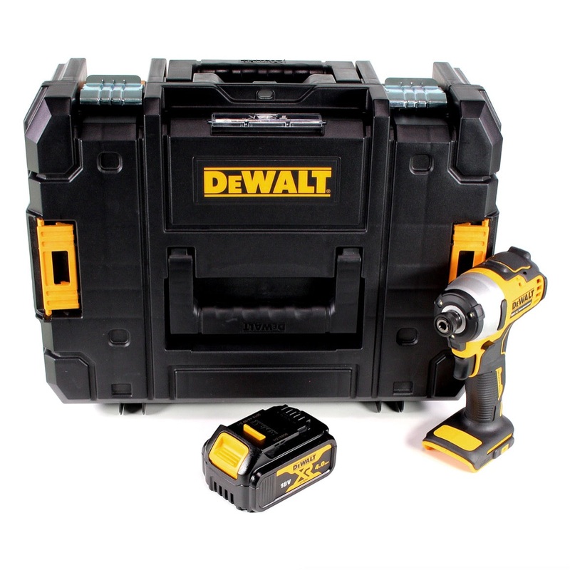 Atornillador de impacto inalmbrico DeWalt DCF 809 NT 18 V Li-Ion sin escobillas en caja T-STAK + 1 batera de 4,0 Ah - sin cargador
