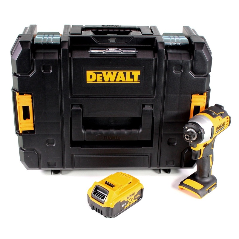 Atornillador de impacto inalmbrico DeWalt DCF 809 NT 18 V Li-Ion sin escobillas en caja T-STAK + 1 batera de 5,0 Ah - sin cargador