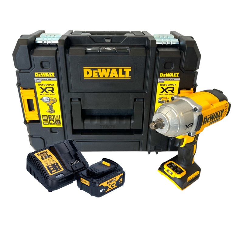Llave de impacto a batera DeWalt DCF 900 M1T 18 V 1396 Nm 1/2" + 1x batera 4,0 Ah + cargador + TSTAK