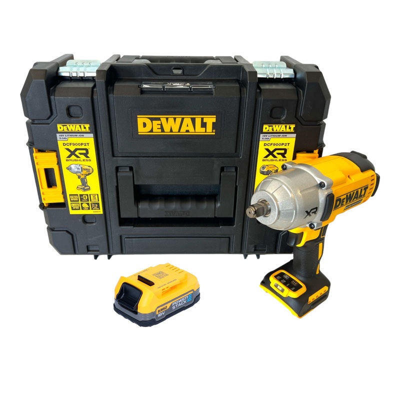 Llave de impacto a batera DeWalt DCF 900 NT 18 V 1396 Nm 1/2" + 1x batera Powerstack 1,7 Ah + TSTAK - sin cargador
