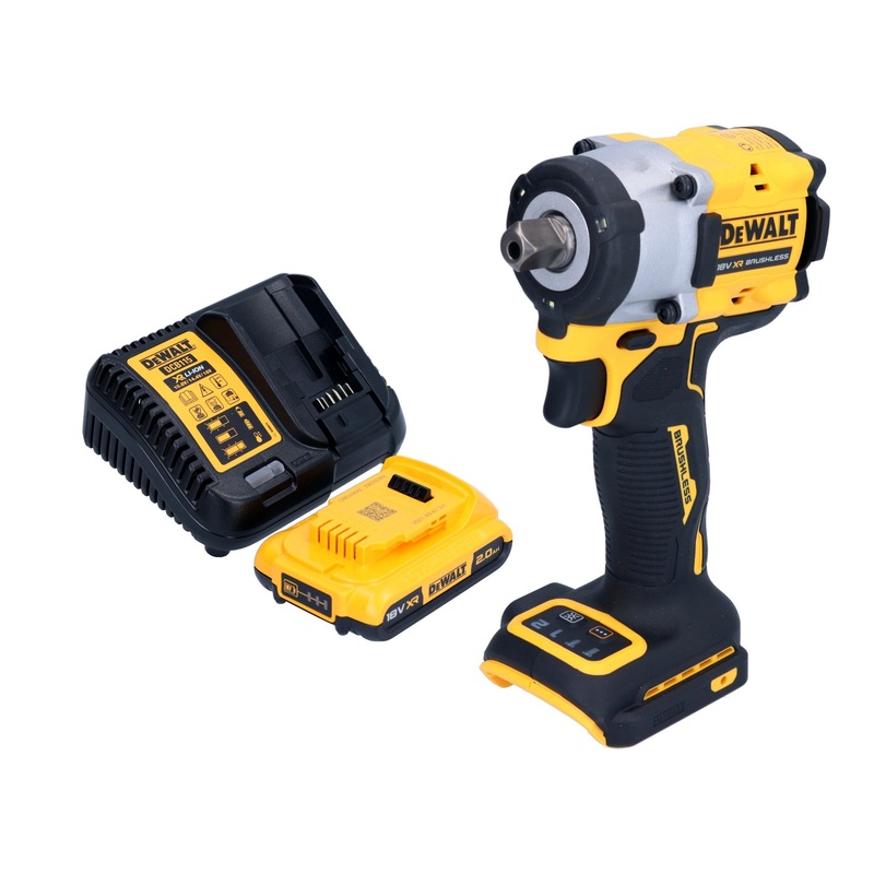 Llave de impacto a batera DeWalt DCF 922 D1 18 V 406 Nm 1/2" sin escobillas + 1x batera 2,0 Ah + cargador