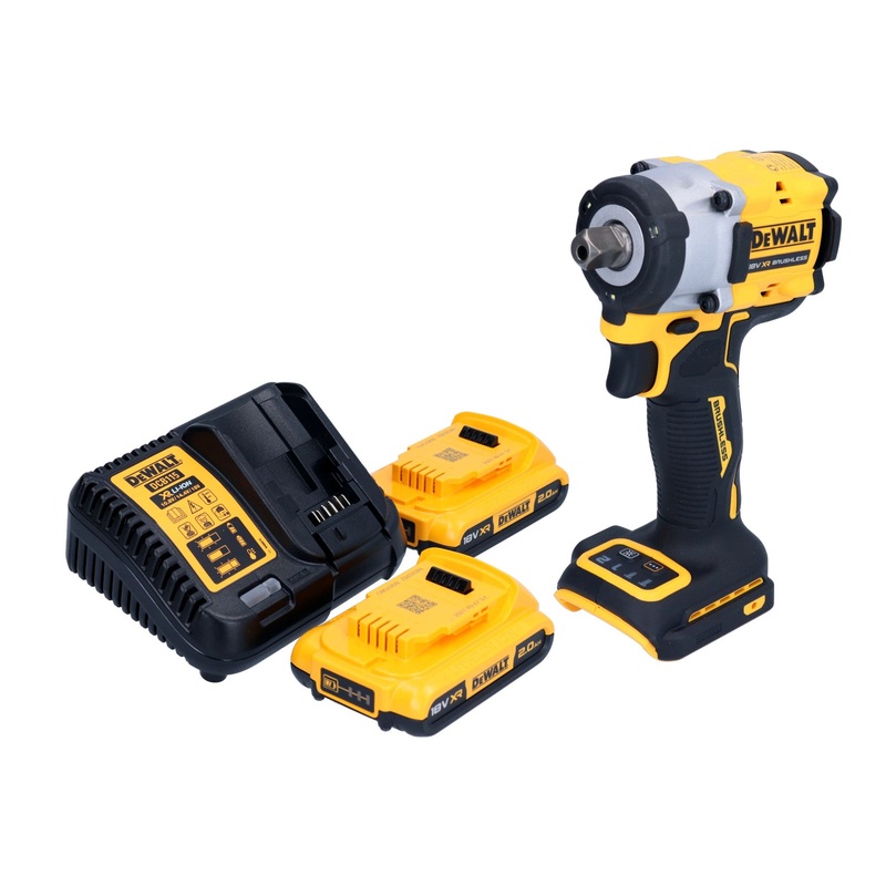Llave de impacto a batera DeWalt DCF 922 D2 18 V 406 Nm 1/2" sin escobillas + 2x bateras 2,0 Ah + cargador
