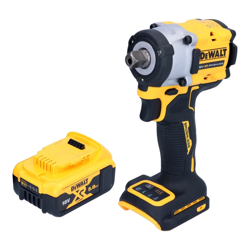 Llave de impacto a batera DeWalt DCF 922 N 18 V 406 Nm 1/2" sin escobillas + 1x batera 5,0 Ah - sin cargador