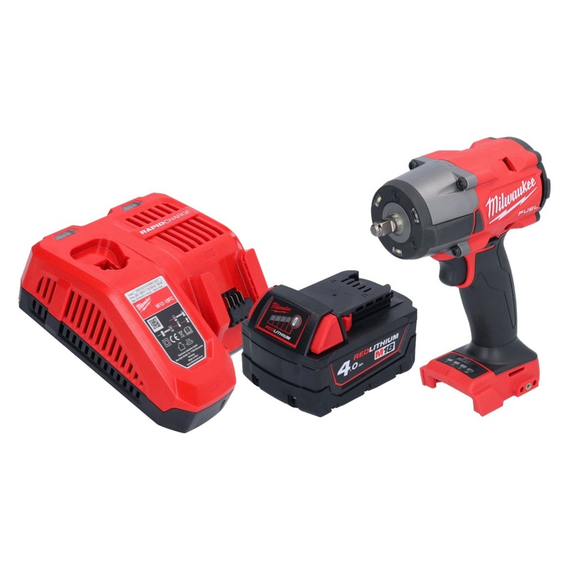 Milwaukee M18 FMTIW2F38-401 llave de impacto inalmbrica 18 V 745 Nm 3/8" sin escobillas + 1x batera 4,0 Ah + cargador