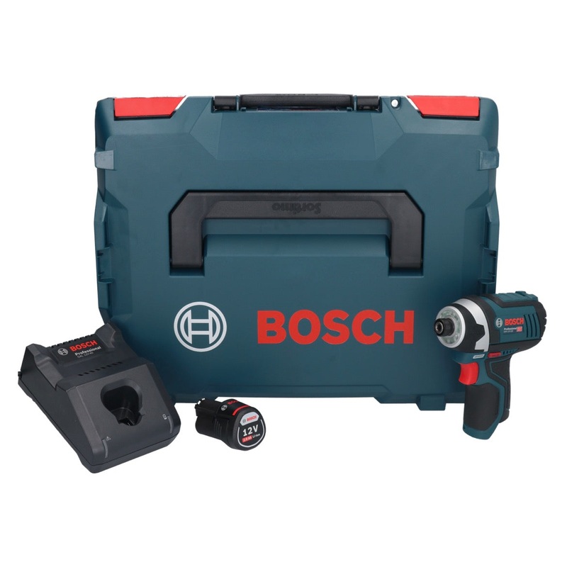 Atornillador de impacto a batera Bosch GDR 12V-105 Professional 12 V 105 Nm 1/4" + 1x batera 2.0 Ah + cargador + L-Boxx