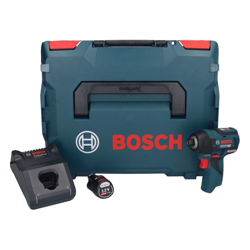 Atornillador de impacto a batera Bosch GDR 12V-110 Professional 12 V 110 Nm 1/4" brushless + 1x batera 2.0 Ah + cargador + L-Boxx