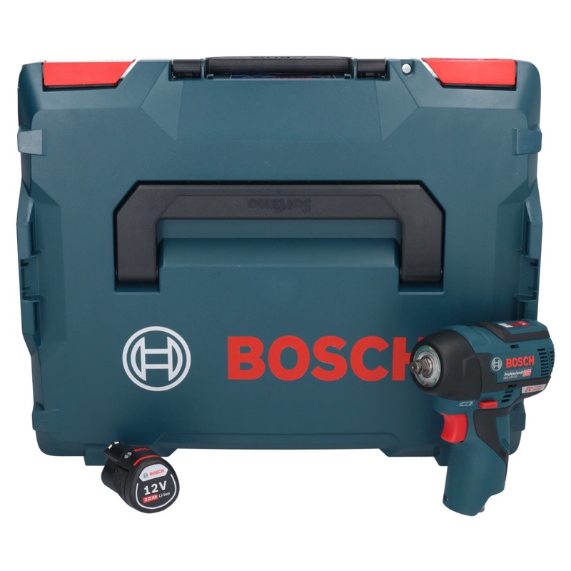 Atornillador de impacto a batera Bosch GDS 12V-115 Professional 12 V 115 Nm 3/8" sin escobillas + 1x batera 2.0 Ah + L-Boxx - sin cargador