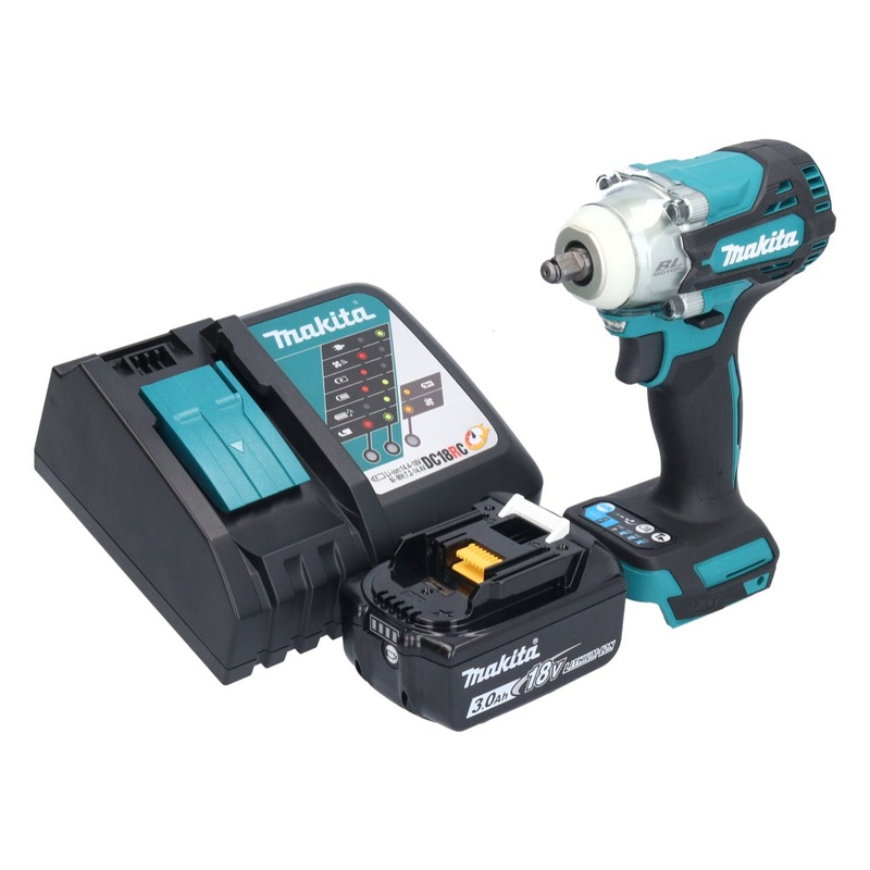Atornillador de impacto a batera Makita DTW 302 RF1 18 V 300 Nm 3/8" brushless + 1x batera 3.0 Ah + cargador
