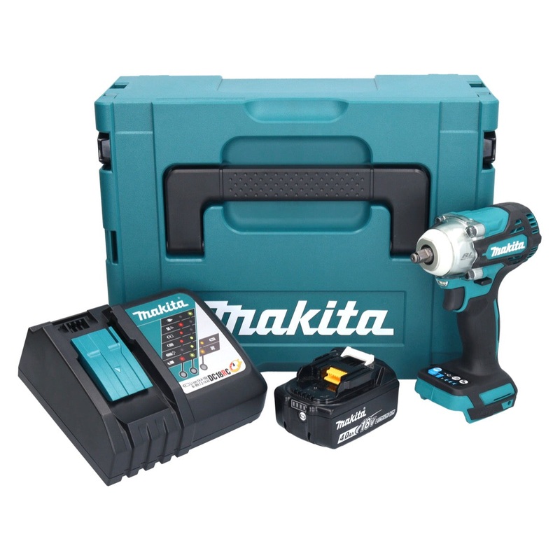 Atornillador de impacto a batera Makita DTW 302 RM1J 18 V 300 Nm 3/8" brushless + 1x batera 4.0 Ah + cargador + Makpac