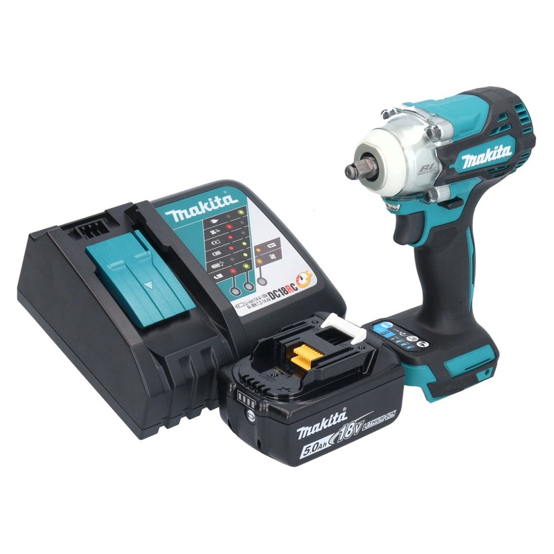 Atornillador de impacto a batera Makita DTW 302 RT1 18 V 300 Nm 3/8" brushless + 1x batera 5.0 Ah + cargador