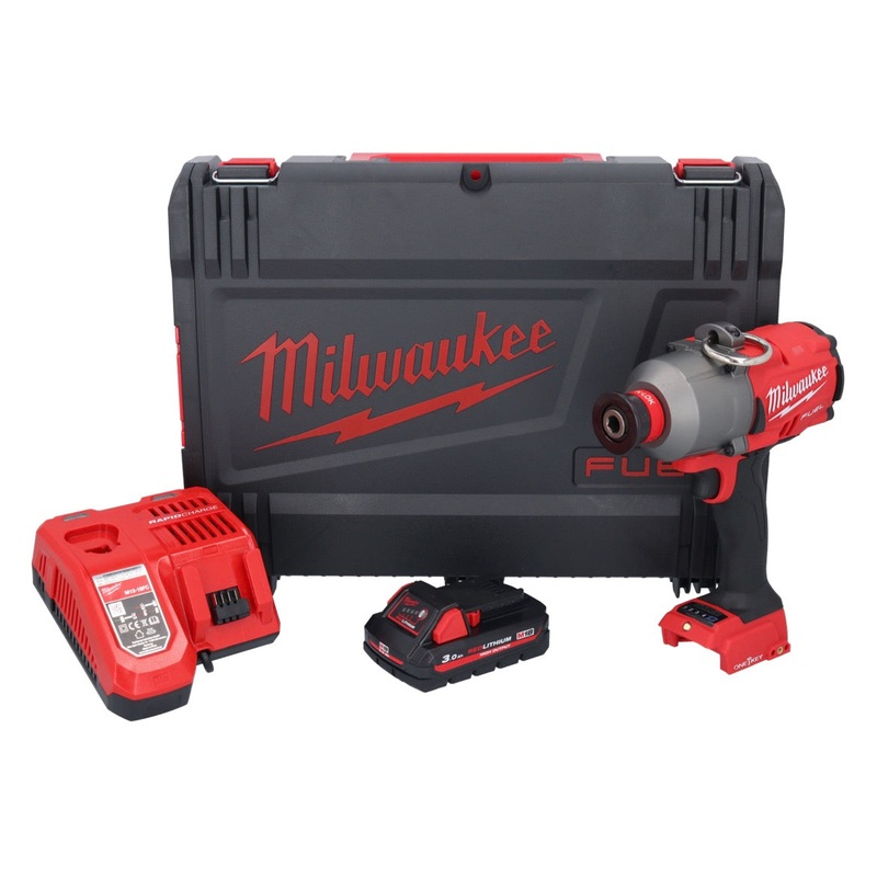 Atornillador de impacto a batera Milwaukee M18 ONEFHIWH716-301X 18 V 1017 Nm 7/16" brushless + 1x batera 3.0 Ah + cargador + caja HD