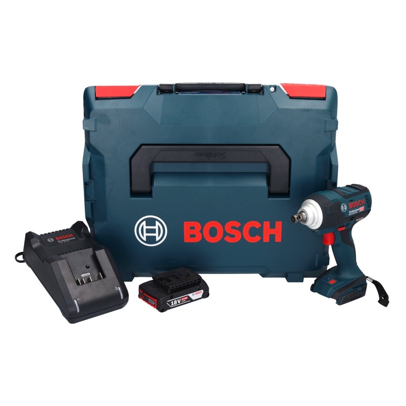 Atornillador de impacto inalmbrico Bosch GDS 18V-300 18 V 300 Nm 1/2" brushless + 1x batera 2.0 Ah + cargador + L-Boxx