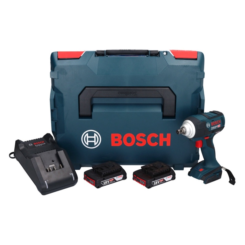 Atornillador de impacto inalmbrico Bosch GDS 18V-300 18 V 300 Nm 1/2" brushless + 2x batera 2.0 Ah + cargador + L-Boxx