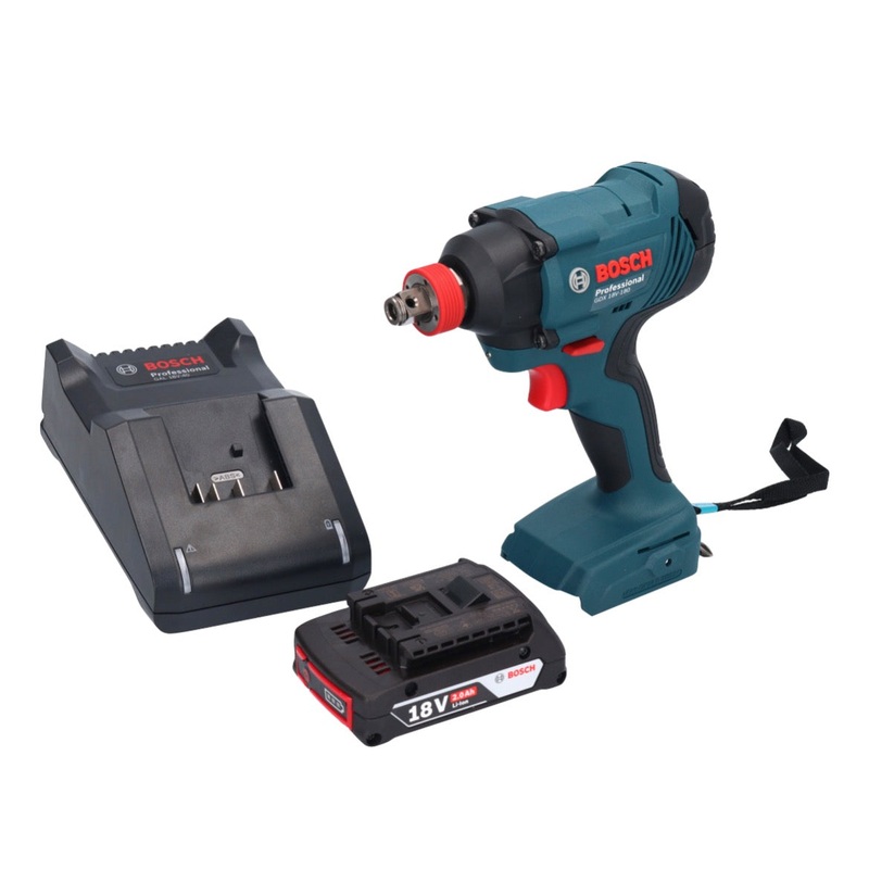 Atornillador de impacto inalmbrico Bosch GDX 18V-180 18 V 180 Nm 1/2" + 1x batera 2.0 Ah + cargador