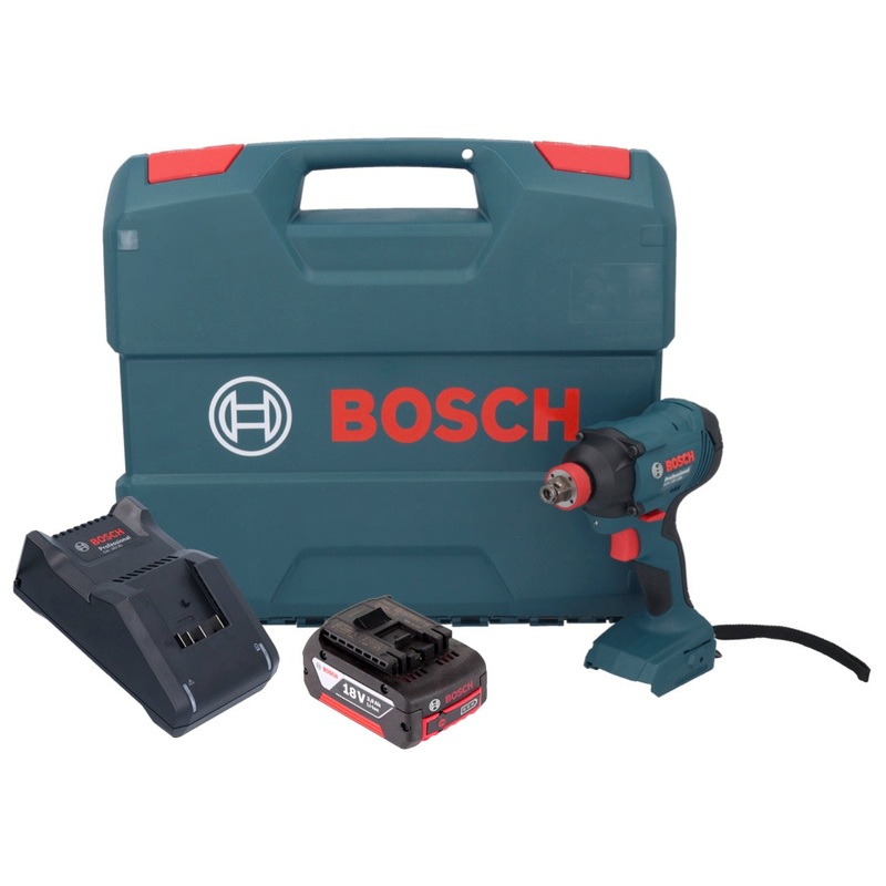 Atornillador de impacto inalmbrico Bosch GDX 18V-180 18 V 180 Nm 1/2" + 1x batera 3.0 Ah + cargador + L-case