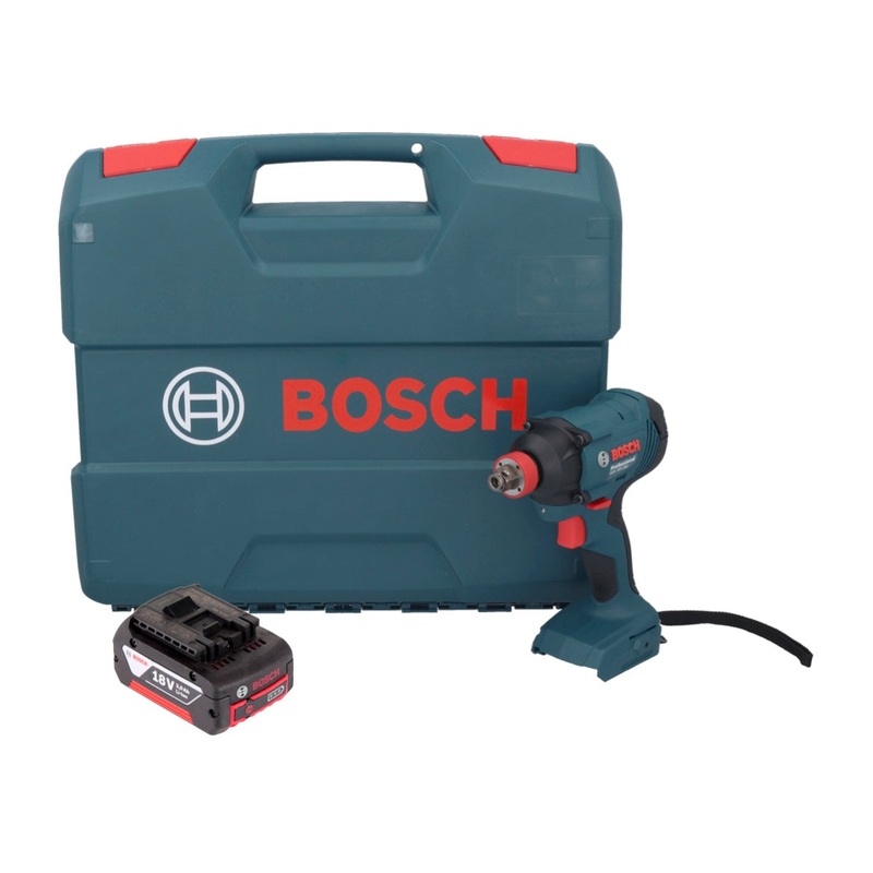 Atornillador de impacto inalmbrico Bosch GDX 18V-180 18 V 180 Nm 1/2" + 1x batera 3.0 Ah + L-case - sin cargador