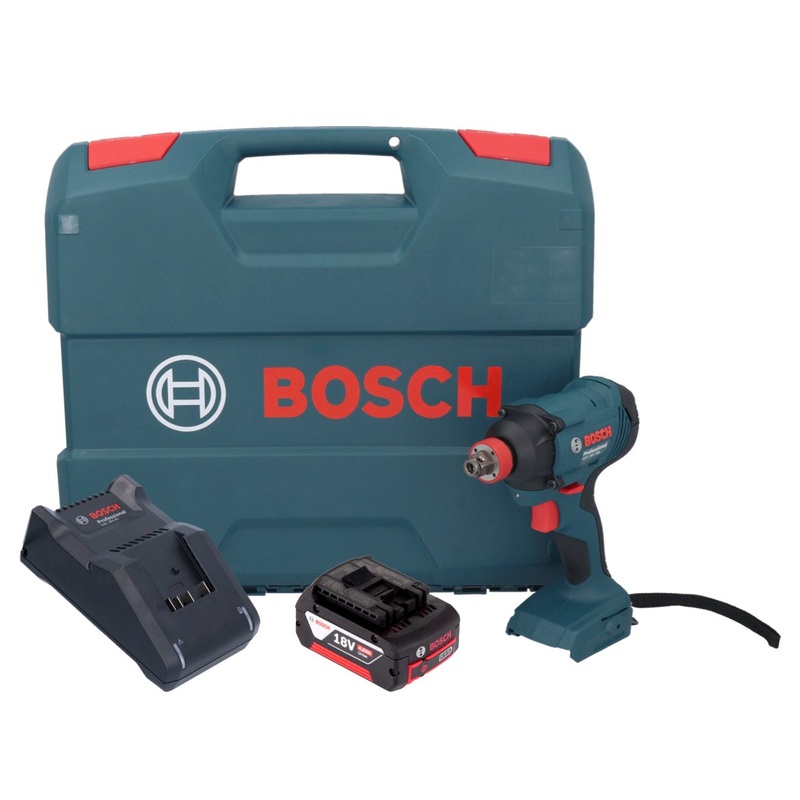 Atornillador de impacto inalmbrico Bosch GDX 18V-180 18 V 180 Nm 1/2" + 1x batera 4.0 Ah + cargador + L-case