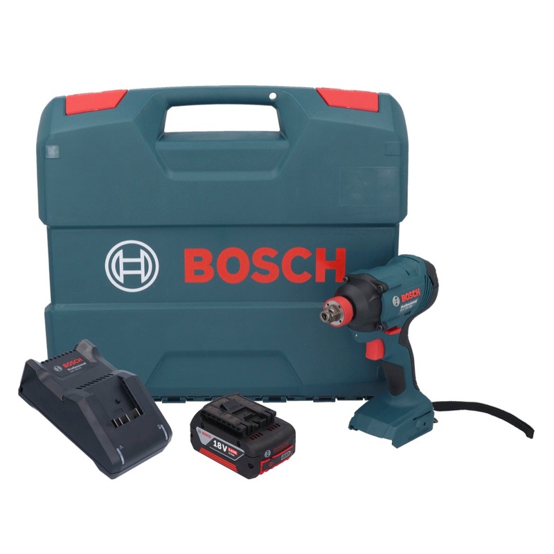 Atornillador de impacto inalmbrico Bosch GDX 18V-180 18 V 180 Nm 1/2" + 1x batera 5.0 Ah + cargador + maletn L