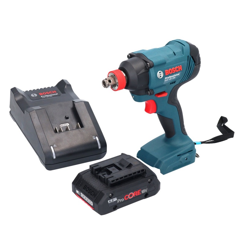 Atornillador de impacto inalmbrico Bosch GDX 18V-180 18 V 180 Nm 1/2" + 1x batera ProCORE 4.0 Ah + cargador