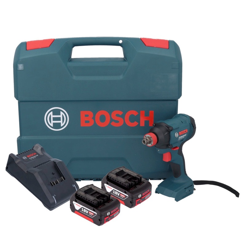 Atornillador de impacto inalmbrico Bosch GDX 18V-180 18 V 180 Nm 1/2" + 2x batera 4.0 Ah + cargador + L-case