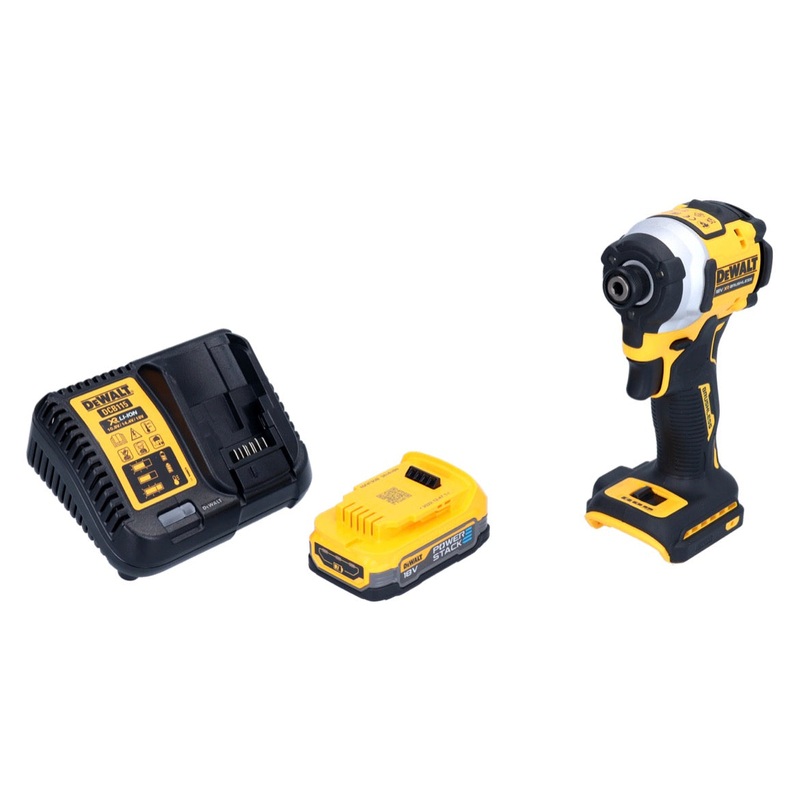 Atornillador de impacto inalmbrico DeWalt DCF 850 E1 18 V 205 Nm 1/4" brushless + 1x batera 1,7 Ah + cargador
