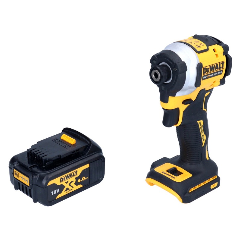 Atornillador de impacto inalmbrico DeWalt DCF 850 N 18 V 205 Nm 1/4" sin escobillas + 1x batera 4.0 Ah - sin cargador