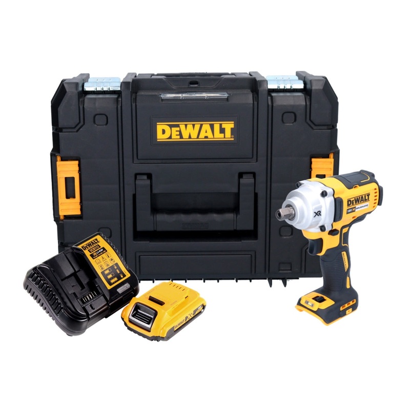 Atornillador de impacto inalmbrico DeWalt DCF 894 D1 18 V 1/2 "447 Nm sin escobillas + 1x batera 2.0 Ah + cargador + TSTAK