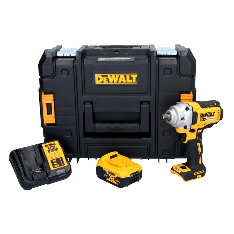 Atornillador de impacto inalmbrico DeWalt DCF 894 P1 18 V 1/2 "447 Nm sin escobillas + 1x batera 5.0 Ah + cargador + TSTAK