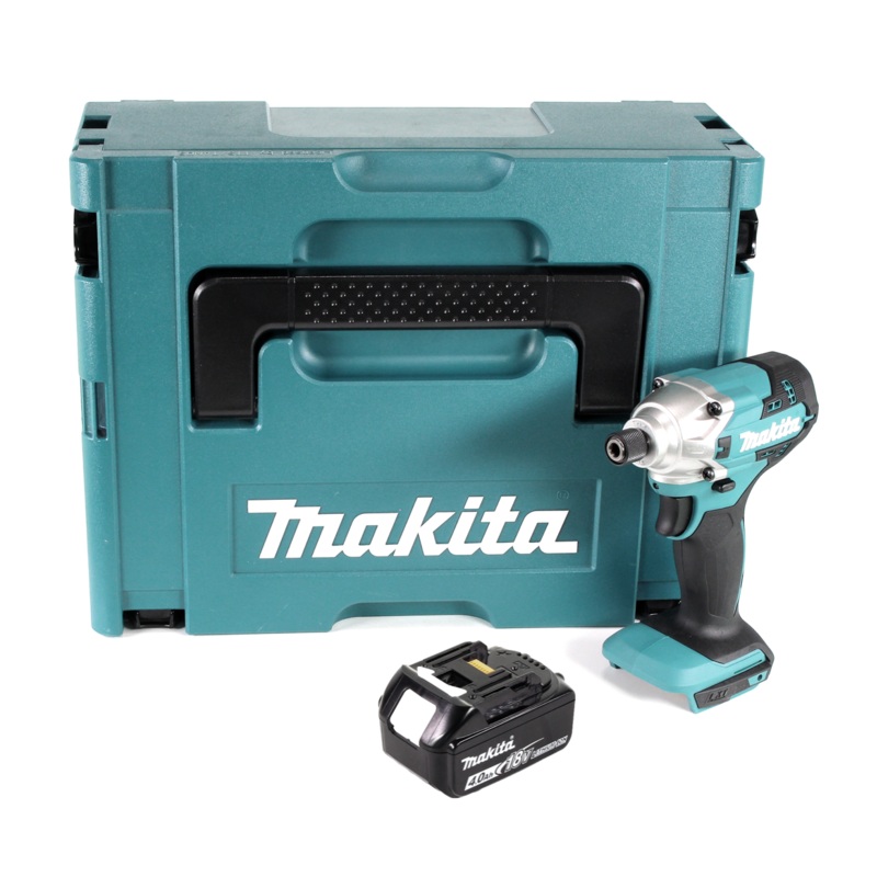 Atornillador de impacto inalmbrico Makita DTD 156 M1J 18V 155Nm + 1x batera 4.0Ah + Makpac - sin cargador