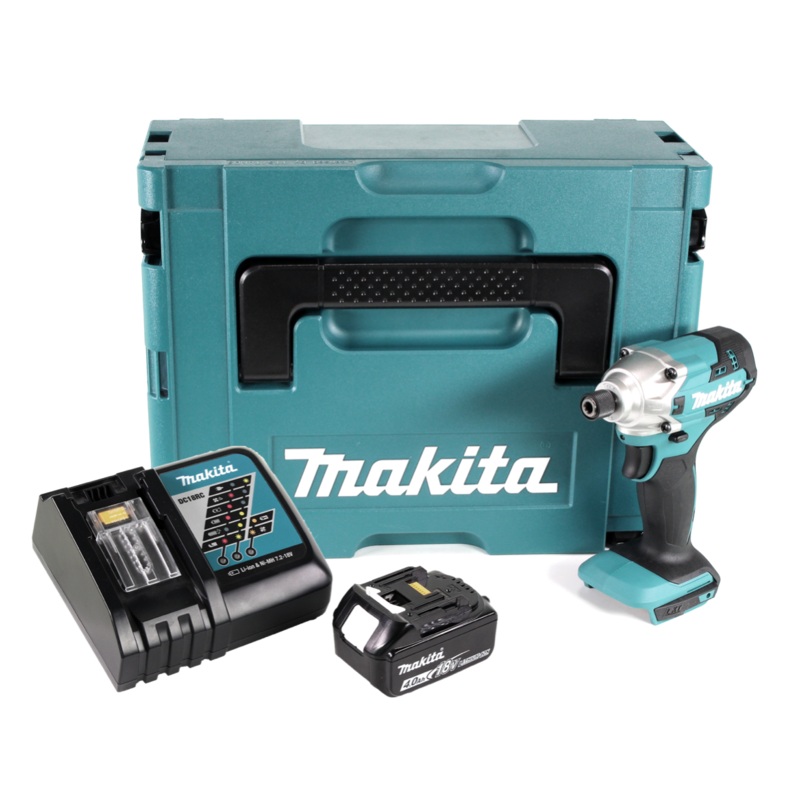Atornillador de impacto inalmbrico Makita DTD 156 RM1J 18V 155Nm + 1x batera 4.0Ah + cargador + Makpac