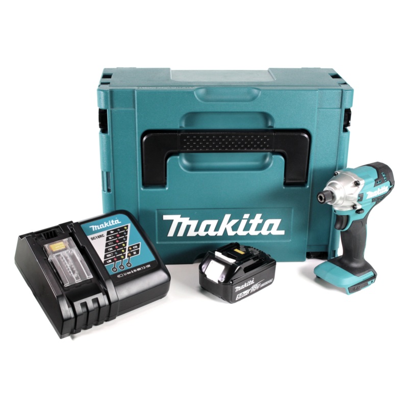 Atornillador de impacto inalmbrico Makita DTD 156 RT1J 18V 155Nm + 1x batera 5.0Ah + cargador + Makpac
