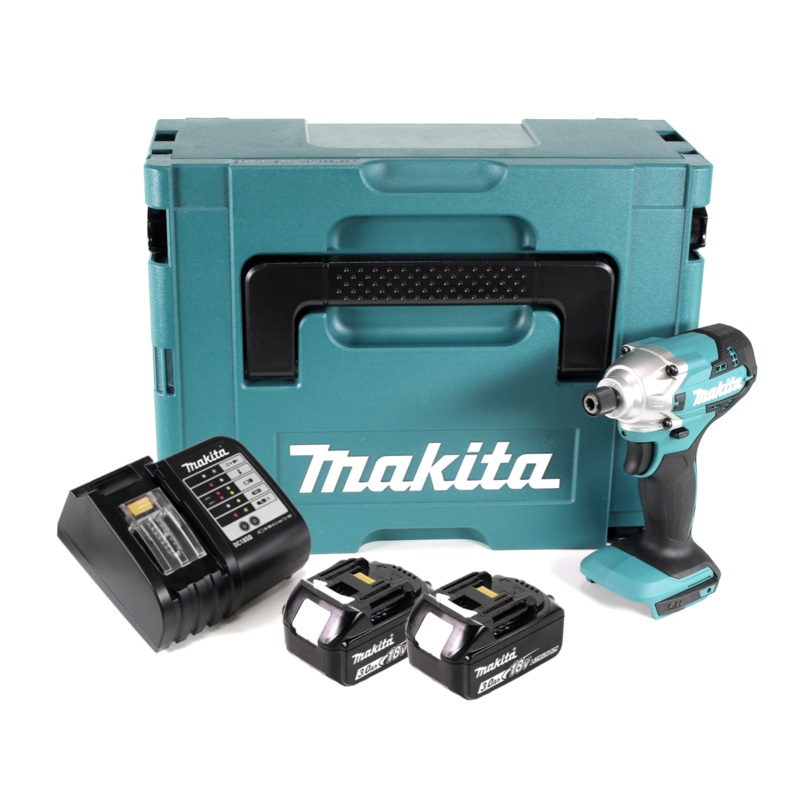 Atornillador de impacto inalmbrico Makita DTD 156 SF1J 18V 155Nm + 2x batera 3.0Ah + cargador + Makpac