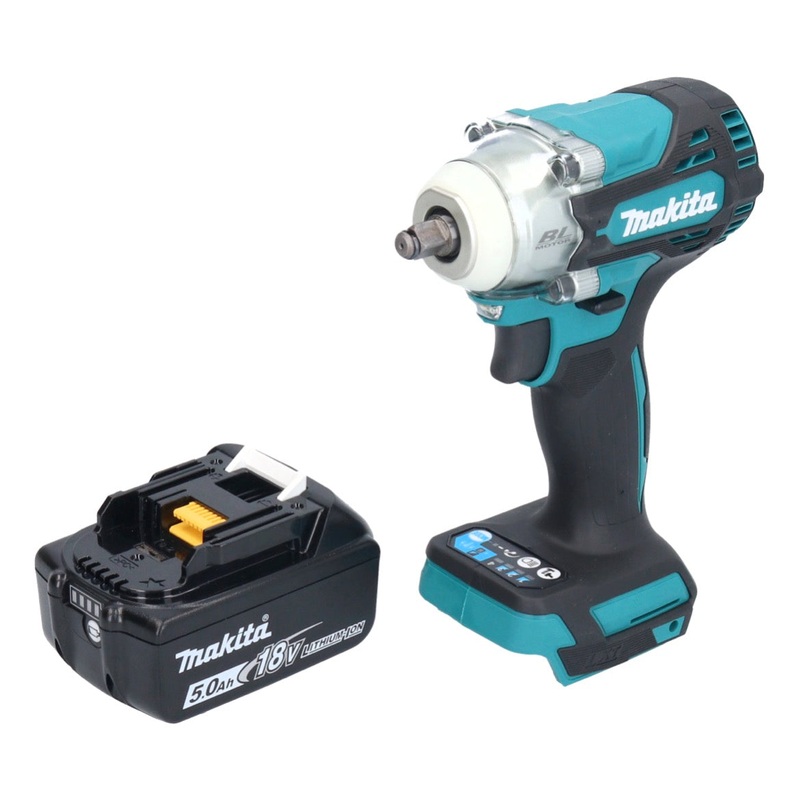 Atornillador de impacto inalmbrico Makita DTW 302 T1 18 V 300 Nm 3/8" sin escobillas + 1x batera 5.0 Ah - sin cargador