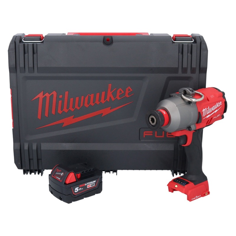 Milwaukee M18 ONEFHIWH716-501X Atornillador de impacto a batera 18 V 1017 Nm 7/16" brushless + 1x batera 5.0 Ah + caja HD - sin cargador