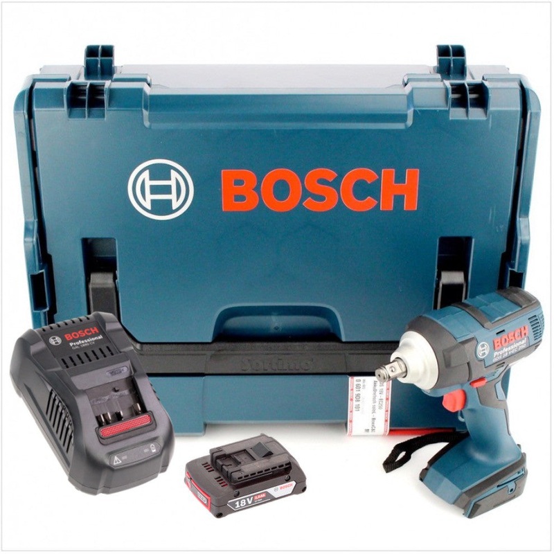 Atornillador de impacto inalmbrico Bosch GDS 18 V-EC 250 18V 250Nm sin escobillas + 1x batera 2,0Ah + cargador + L-Boxx