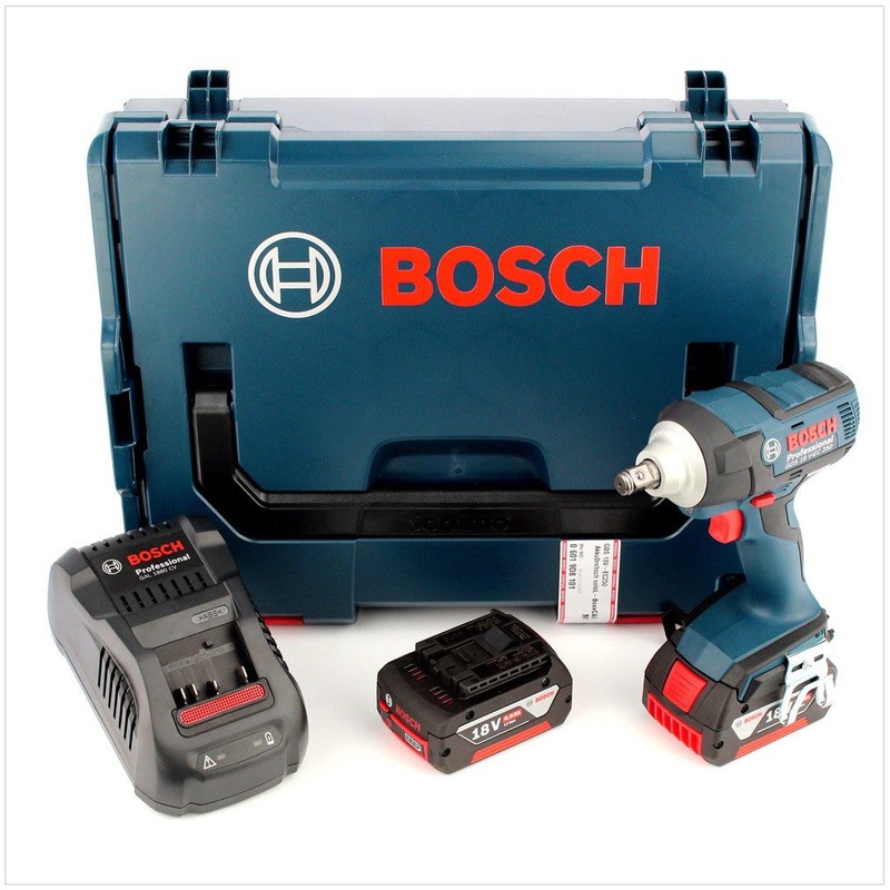 Atornillador de impacto inalmbrico Bosch GDS 18 V-EC 250 18V 250Nm sin escobillas + 2x batera 6,0Ah + cargador + L-Boxx