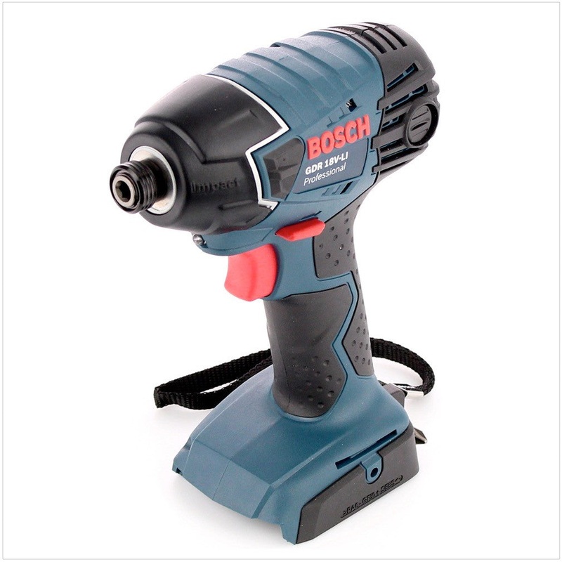 Bosch GDR 18 V-LI Atornillador de impacto inalmbrico de 18 V Solo con inserto y 1 batera GBA de 6 Ah L-Boxx ready