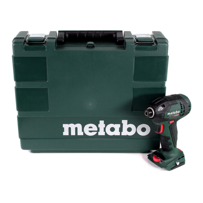 Metabo SSD 18 LTX 200 BL Atornillador de impacto inalmbrico 18V 1/4" 200Nm sin escobillas solo + maletn - sin batera, sin cargador