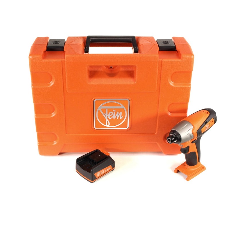 Atornillador de impacto a batera FEIN ASCD 12-100 W4C Li-Ion en maletn de herramientas + 1 batera de 2,5 Ah