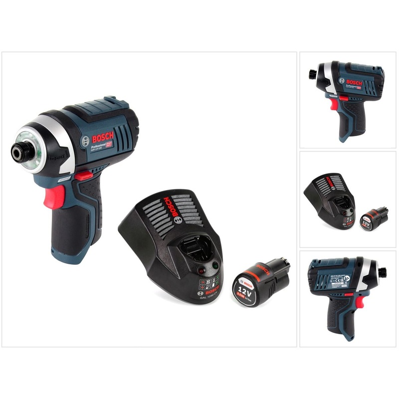 Bosch GDR 12V-105 Atornillador de impacto giratorio a batera 12V 1/4" 105Nm + 1x batera 2.0Ah + cargador rpido