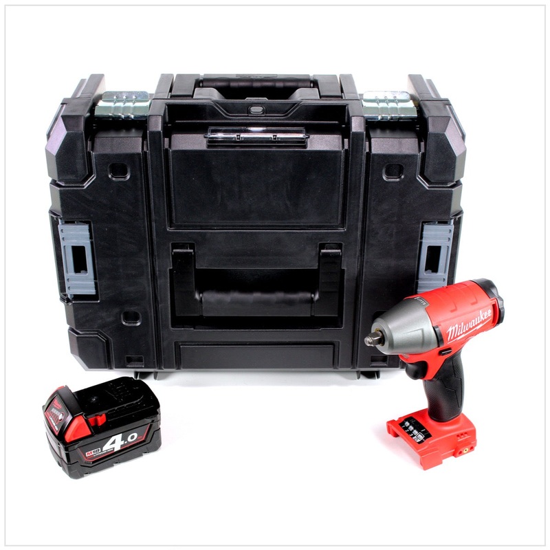 Milwaukee M18 FIWF 38-401 llave de impacto inalmbrica 18V 3/8" 284Nm sin escobillas + 1x batera 4.0Ah + TSTAK - sin cargador