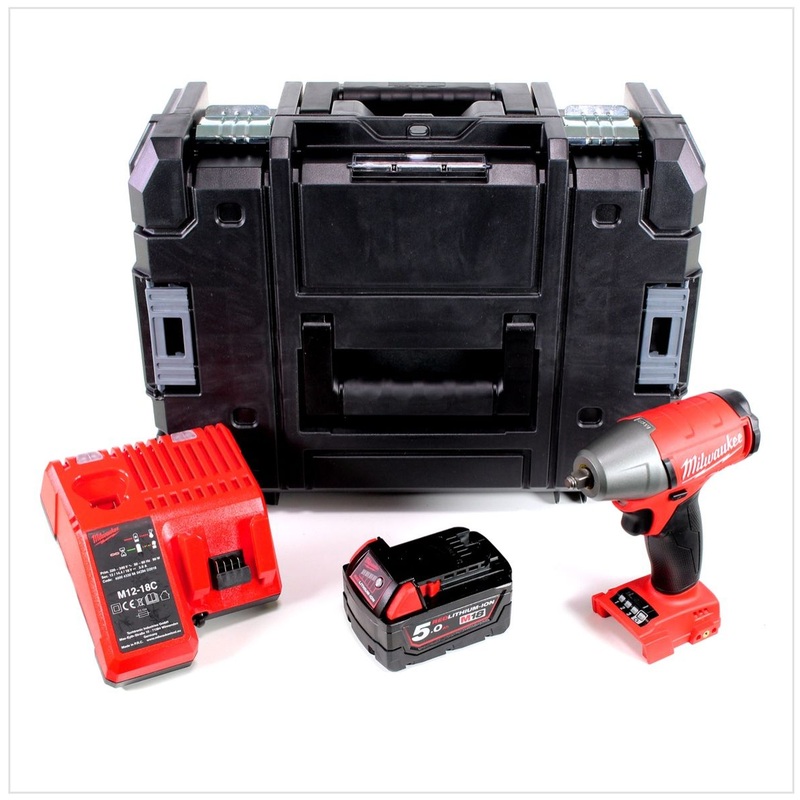 Milwaukee M18 FIWF 38-501 C Atornillador de impacto inalmbrico 18V 3/8" 284Nm sin escobillas + 1x batera 5.0Ah + cargador + TSTAK