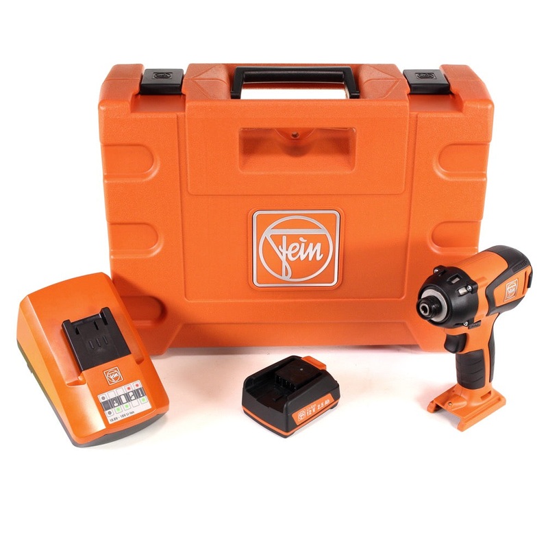 Atornillador de impacto a batera FEIN ASCD 12-150 W4C Brushless Li-Ion en maletn de herramientas + 1 batera de 2,5 Ah + cargador