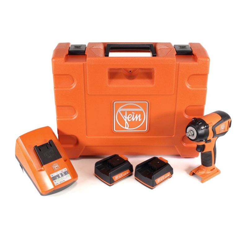 Atornillador de impacto a batera sin escobillas FEIN ASCD 12-150 W8C Li-Ion en maletn de herramientas + 2 bateras de 2,5 Ah + cargador