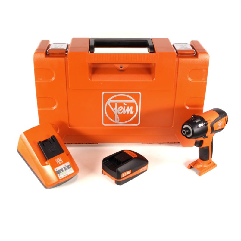 Atornillador de impacto a batera sin escobillas FEIN ASCD 18-200 W4C 18 V Li-Ion + 1 batera de 2,5 Ah + cargador en maletn