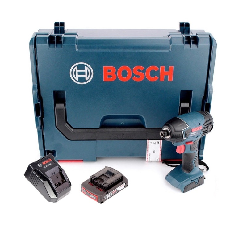 Bosch GDR 18 V-LI Atornillador de impacto inalmbrico de 18 V en L-Boxx + batera 2,0 Ah + cargador AL 1820 CV